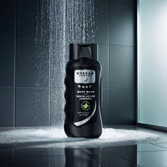 Herban Cowboy Dusk foamy lather rich cleansing texture in shower