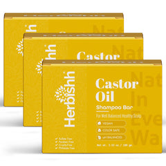 Herbishh Castor Oil Shampoo Bar pack — eco-friendly, travel-ready hair care.