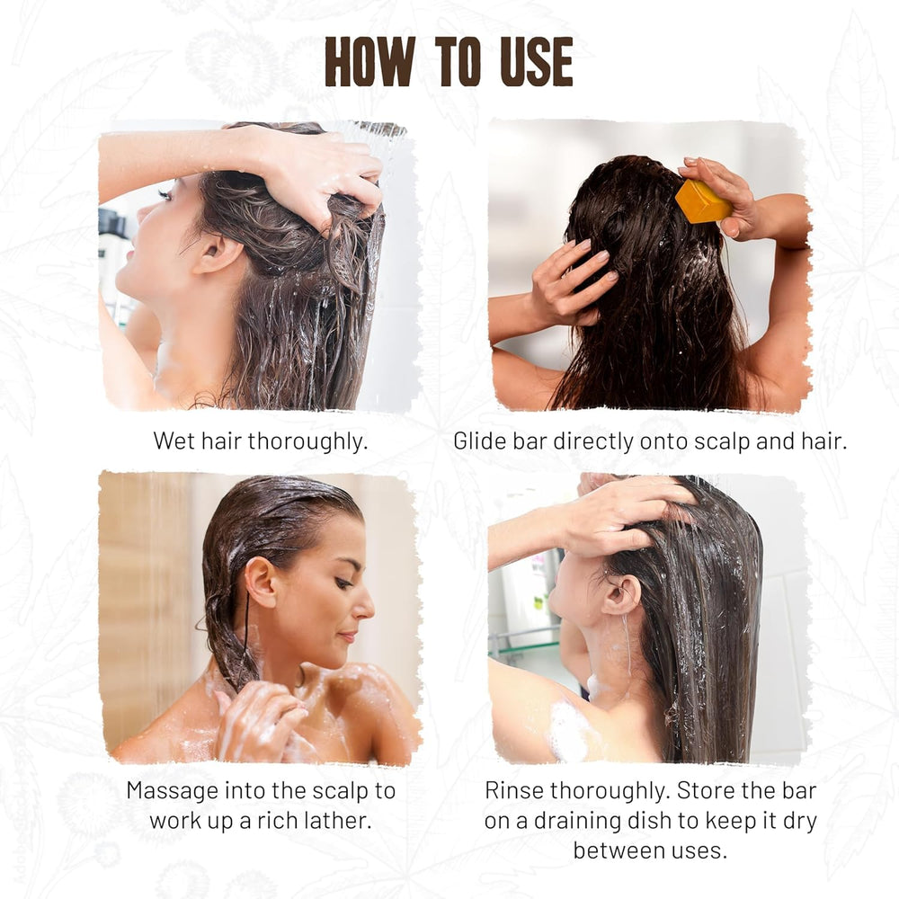 Herbishh Castor Oil Shampoo Bar travel-ready packaging keeps hair fresh on trips