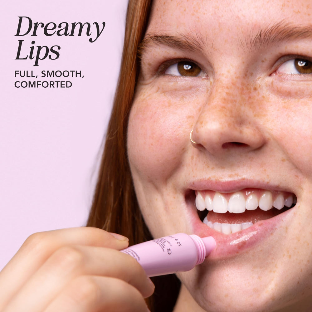 HERBIVORE Dream Jelly lip balm offers naturally-derived strawberry flavor for a pleasant taste.