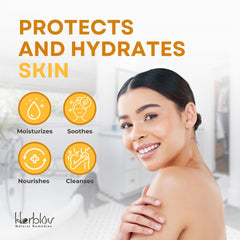 Herblov Eczema Body Wash creamy foam lather for a soft shower
