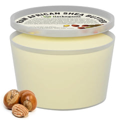 HERBOGANIC Shea Butter 32oz jar on a clean surface for daily moisture.