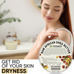 HERBOGANIC Shea Butter hair-care-split-end-care suggests smoothing ends and scalp nourishment.