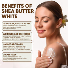 HERBOGANIC ivory-white texture shea butter for smooth skin.
