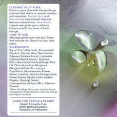 Product at sink illustrates everyday cleansing routine with Aura Glow Cleanser.