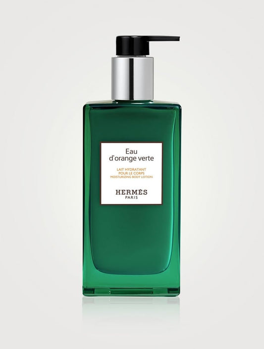 Hermès Eau d'orange Verte bottle front with green accents and refreshing scent