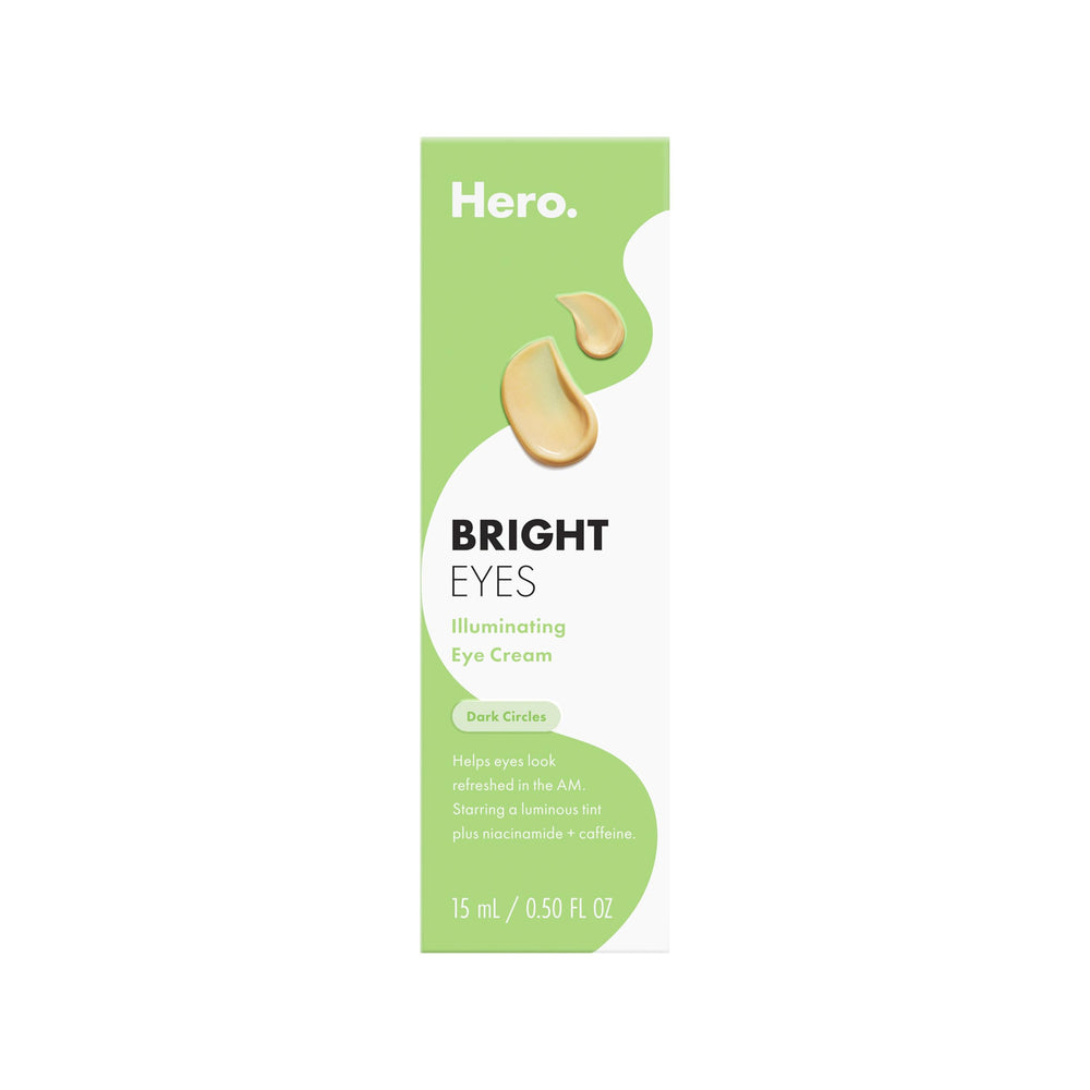 Hero Cosmetics Bright Eyes with metal-tip provides cooling under-eye relief.