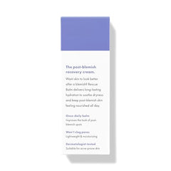 Hero Cosmetics Rescue Balm packaging shows silicone-free formula for sensitive skin