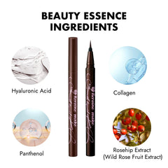 Heroine Make cat-eye look showcases defined wings with a precise 0.1mm tip.