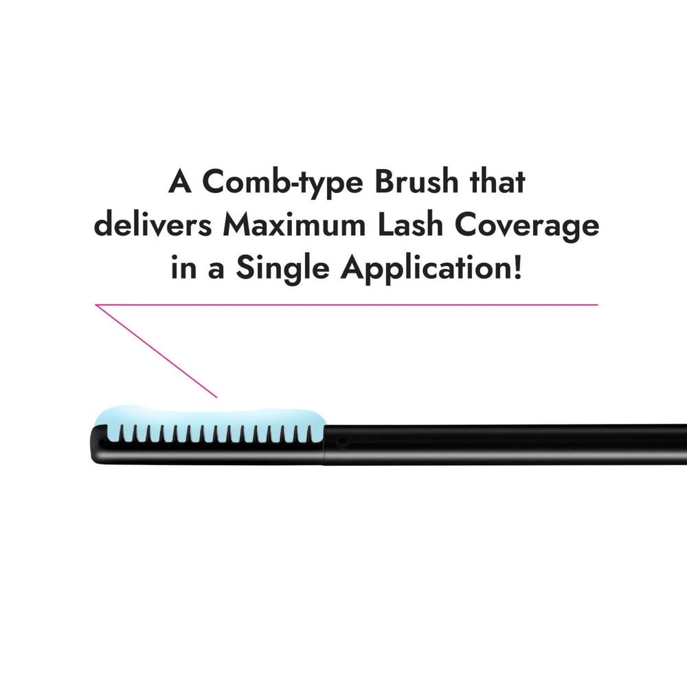 Heroine Make Speedy Mascara Remover brush application demonstrates precise coating for lash cleansing.