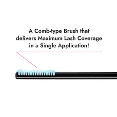 Heroine Make Speedy Mascara Remover brush application demonstrates precise coating for lash cleansing.