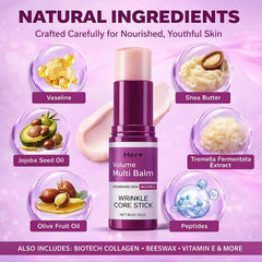 Her+ Calcium Multi Balm Stick packaging demonstrates portable, hygienic twist-up design.