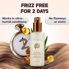 HerStyler Evolution Argan Oil Serum dropper releasing serum for smooth results.