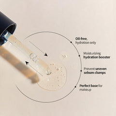 HEVEBLUE Visual of deep hydration suggesting smoother makeup wear