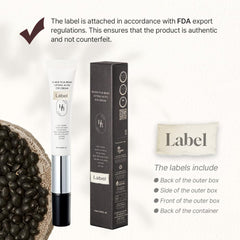 HEVEBLUE eye cream bottle angled for daily application.