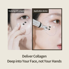 Visual concept of lifting and elasticity around the eye with HEVEBLUE.
