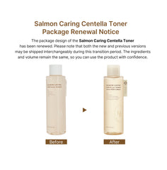 HEVEBLUE Salmon Caring Toner texture on skin during application