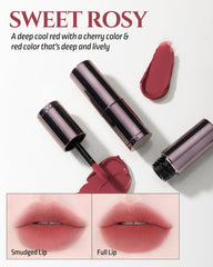 HEVVYMAKEUP Blurring Effect Lip Tint cheek application swatch for versatile makeup.
