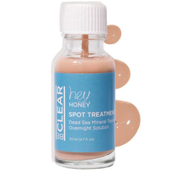 Hey Honey Be Clear overnight spot treatment jar for blemish care and drying.
