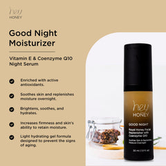 Hey Honey Coenzyme Q10 bottle close-up hints at anti-aging support.