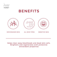 Hey Honey scrub on the face during routine for smoother skin