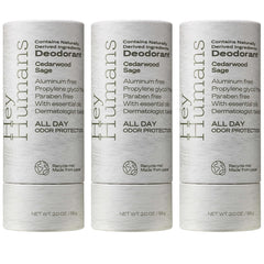 Hey Humans cedarwood sage deodorant bottle for all-day odor control