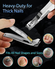 HEYCROWN 360-degree rotating toenail clipper lets you trim nails from any angle