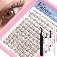 HEYWINK Velure Brown Lash Clusters Kit packaging showcases premium at-home lash care.