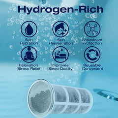 H&G Lifestyles H2 bath ball in bath tub for skin hydration.