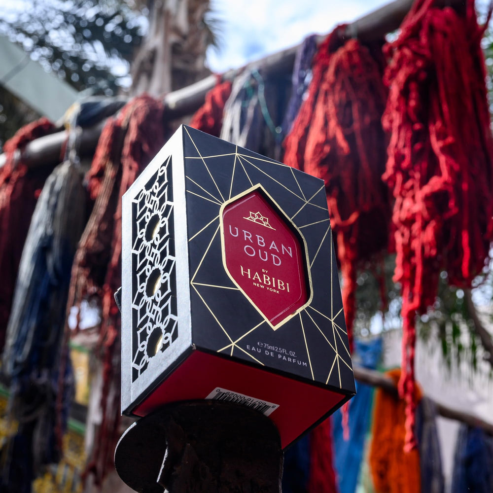 H HABIBI Urban Oud packaging emphasizes luxury gifting for special occasions.