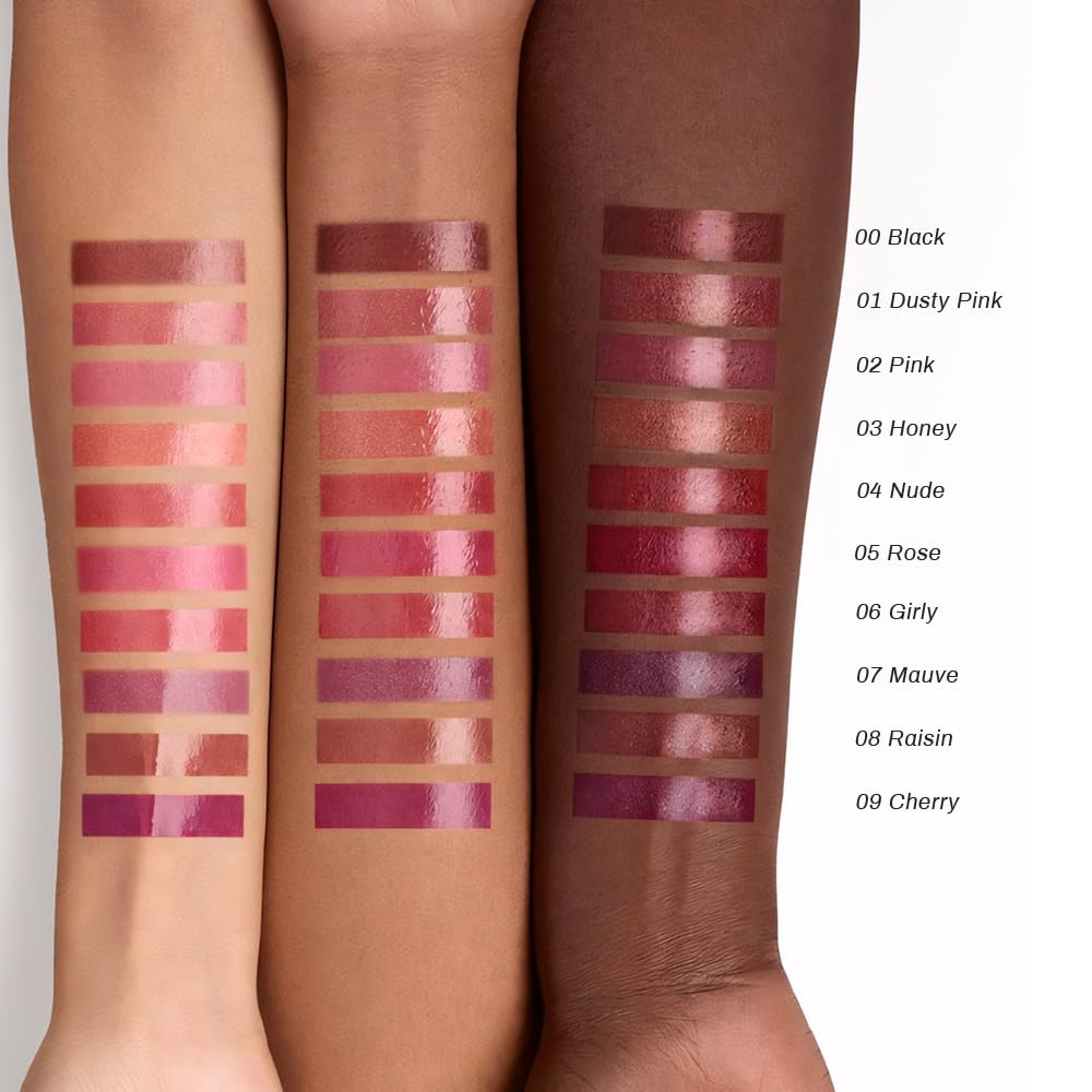 HHLTOH Honey Lipstick pink swatch offering buildable sheer tint.