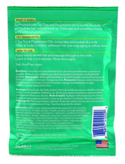 Hi-Pro-Pac Tea Tree & Mint hair mask jar demonstrates fast 2-5 minute conditioning.