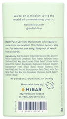 HiBAR Bergamot Cedar ingredients highlighting natural waxes and butters.