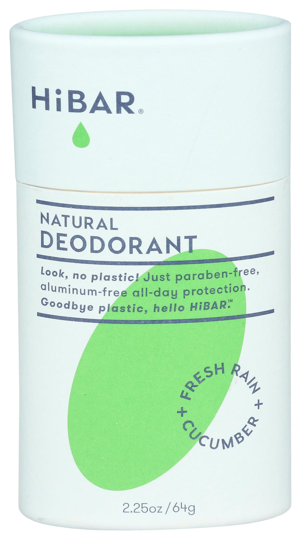HiBAR Fresh Rain & Cucumber deodorant tube for plastic-free daily use