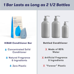 HIBAR Moisturize Conditioner Bar is vegan and sulfate-free for color-safe care.