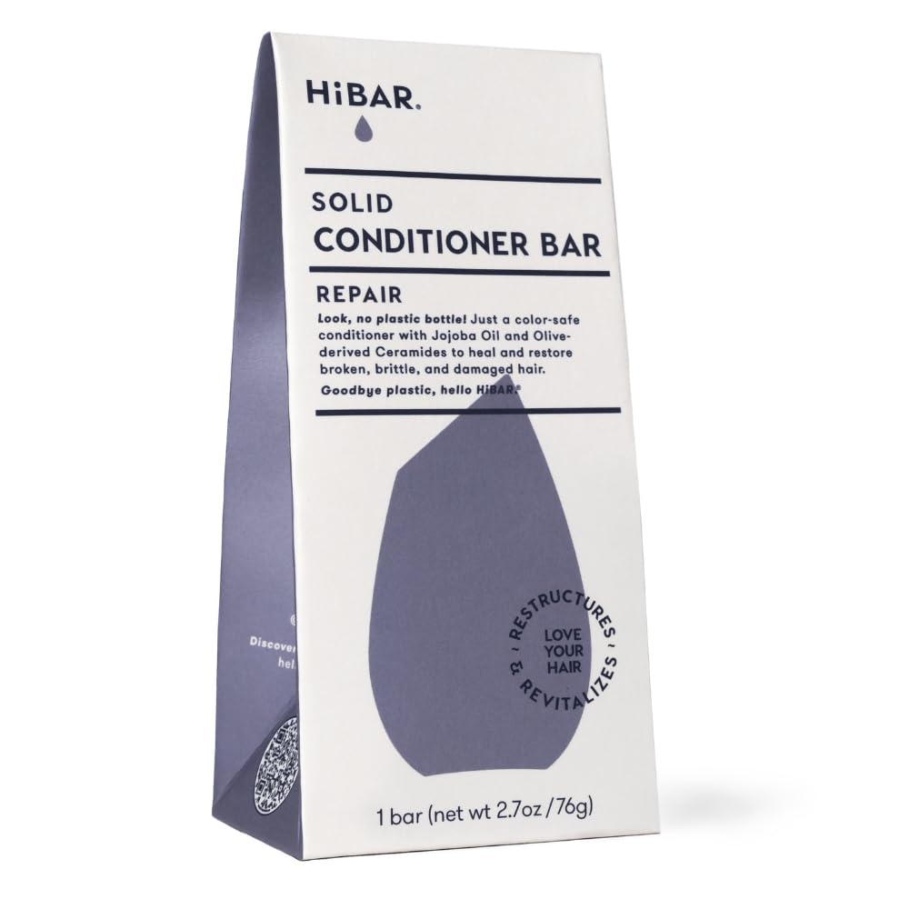 HiBAR Repair Conditioner Bar helps hair feel stronger and smoother