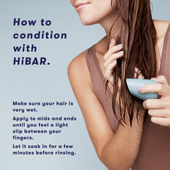 HIBAR Soothe bar close-up texture showing exfoliating particles