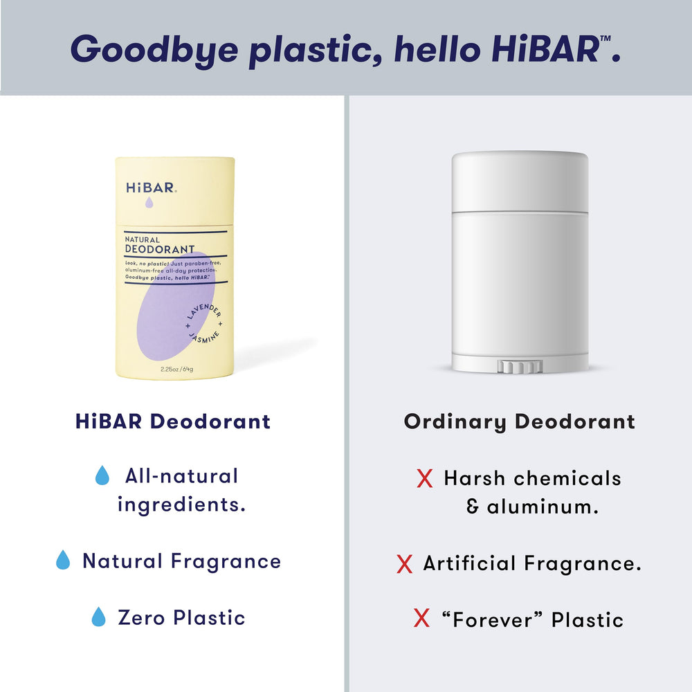 HIBAR vegan, Leaping Bunny-certified deodorant suitable for sensitive skin.