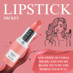 Hickey Lipstick Refill Beach Babe Coral packaging close-up of refill design.