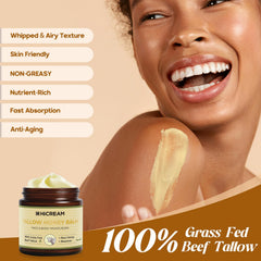 Hicream balm massaged on face for daily hydration and softness.