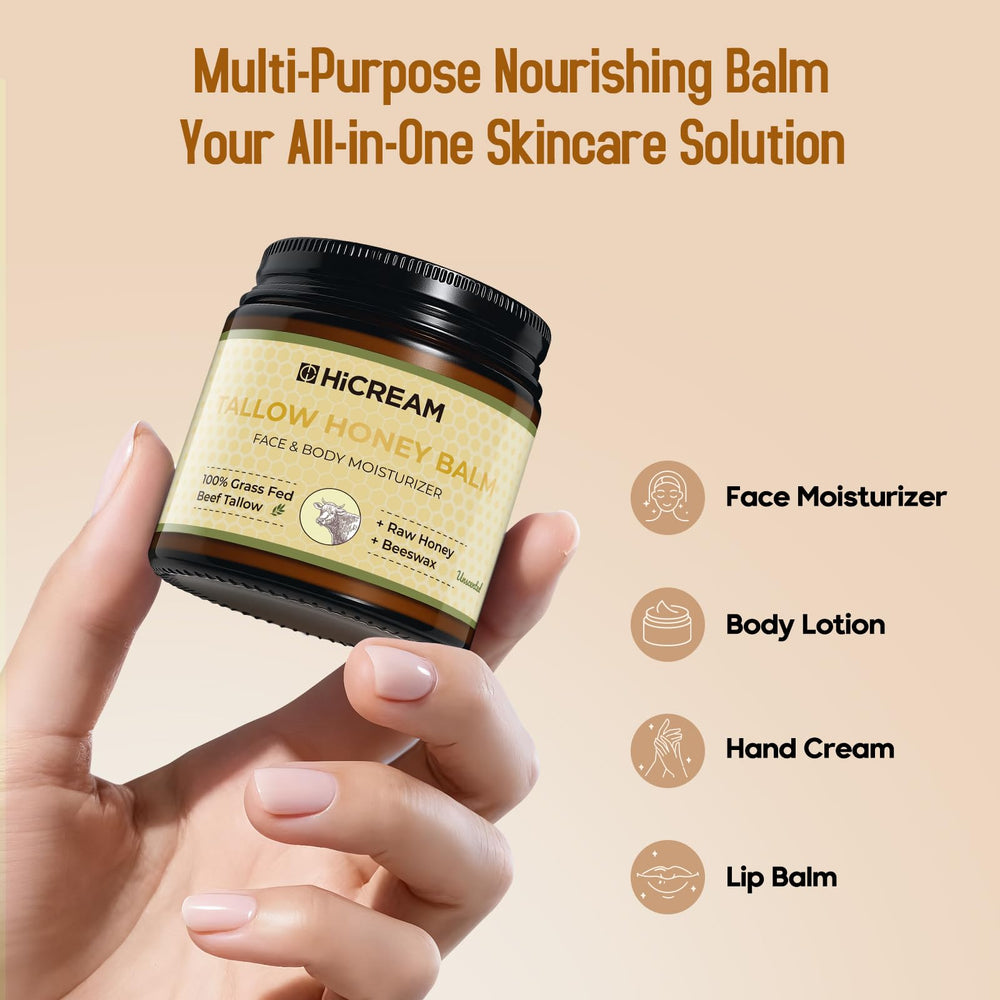Hicream packaging box and jar showcase eco-friendly natural packaging.