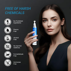 Hicream hyaluronic acid eye serum texture for hydration in the under-eye area.