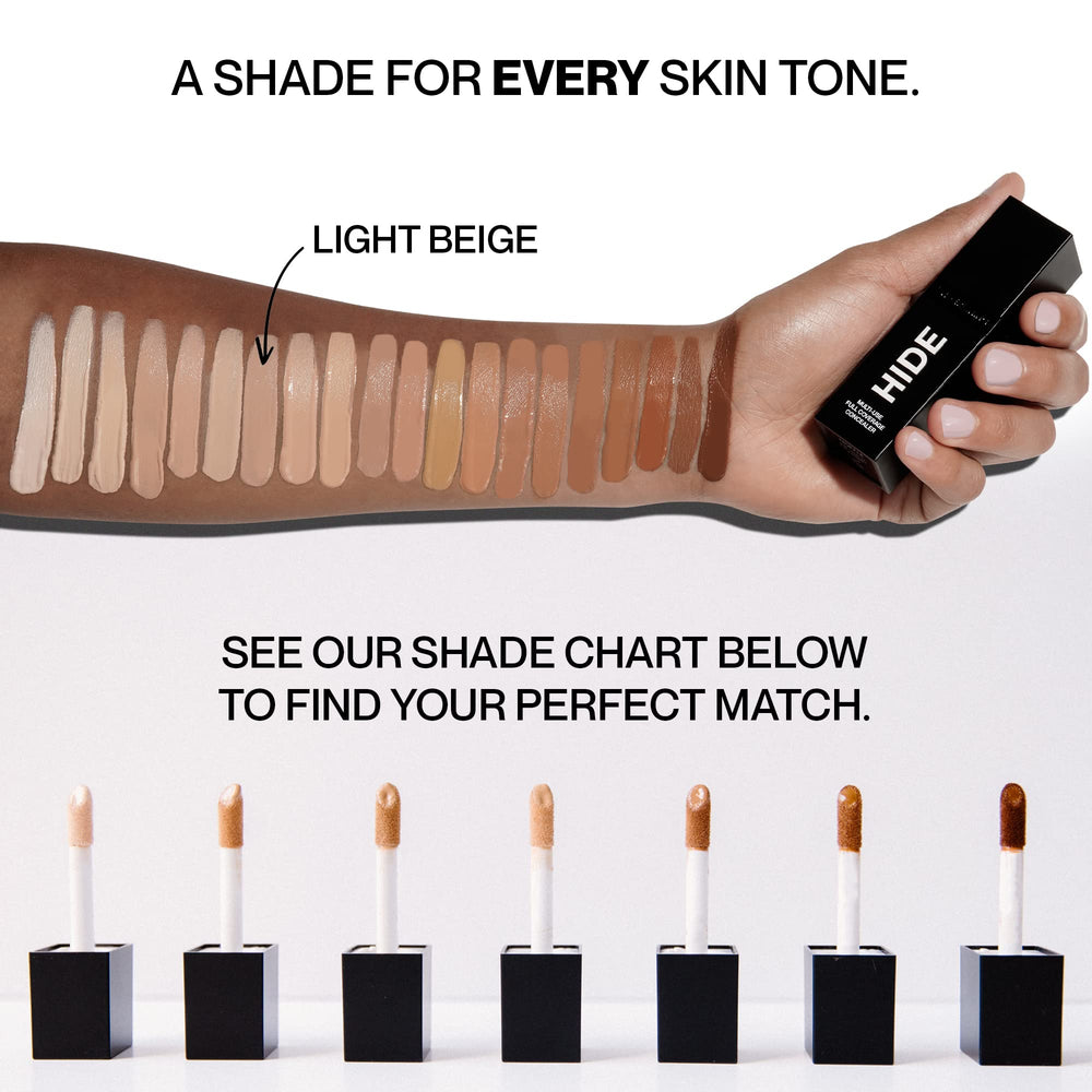 HIDE concealer doe-foot applicator for precise target application around eyes and blemishes.