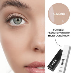 Hide Liquid Concealer Almond dark-spot coverage blends naturally.