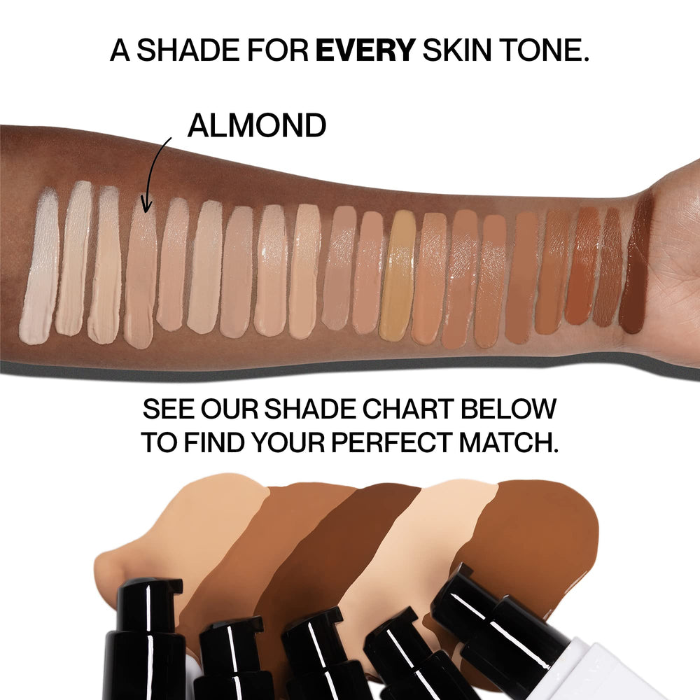 Applied on the face with Hide Foundation shows seamless blending and long wear