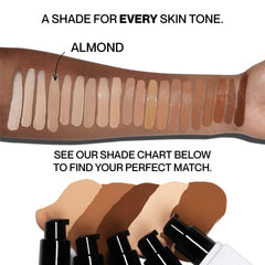 Applied on the face with Hide Foundation shows seamless blending and long wear