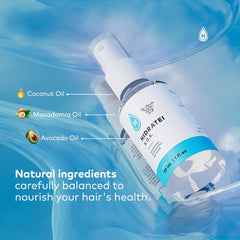 Hidratei SOS Hair Serum being applied to hair for frizz control