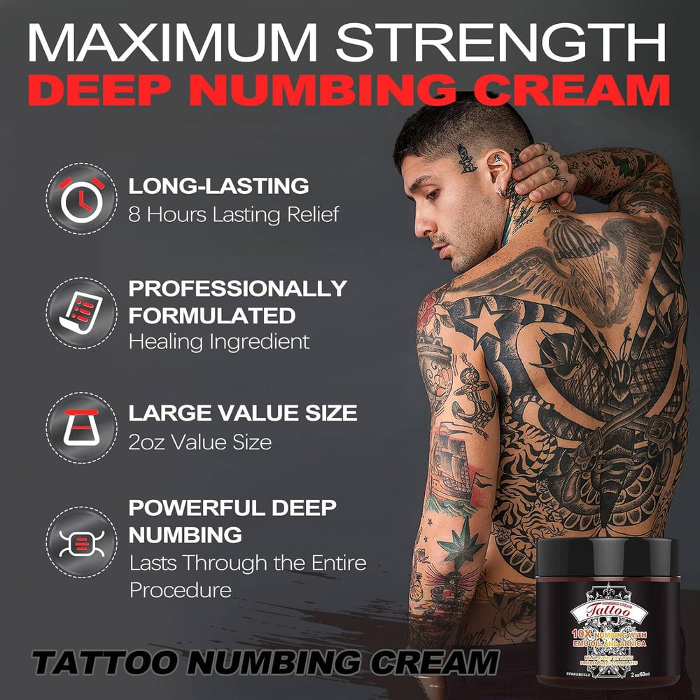 HIEKERS 8-hours numbing application showing long-lasting comfort during sessions.