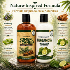 Conditioner bottle dispense showing creamy Bergamot formula for manageability.