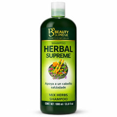 HIGH SUPREME Herbal Shampoo bottle front view for all hair types, gentle daily cleansing.